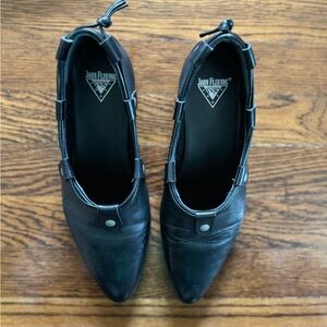 Black leather John Fluevog Women Shoes Size 8